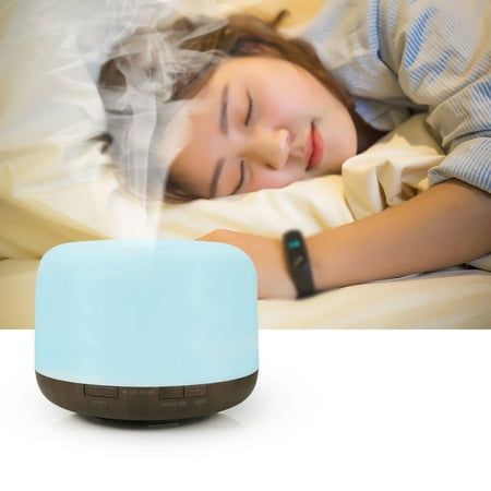 

DagobertNiko Home Bread Shape Colorful Aroma Diffuser Office Warm Light Humidifier 500Ml