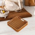 thumbnail image 6 of DOMELAY Imitation Rattan Bread Basket Square Serving Basket for Snacks Fruit Kitchen S, 6 of 9