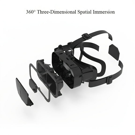 [Immersive VR Headset] 360° Immersive VR Headset - Adjustable Interpupillary Distance for Android and iOS Phones, Ideal for Gaming and Movie Watching