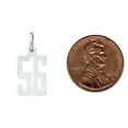 thumbnail image 2 of Sterling Silver Small Elongated Number 56 Charm Pendant, 2 of 3