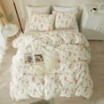 thumbnail image 4 of Funda Nórdica Queen Algodón Suave Rosa Floral Juego de Cama Chic Garden Style Cute, 4 of 8