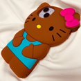 thumbnail image 3 of Funda de silicona con dibujos animados de gatos en 3D para iPhone XR, 3 of 5