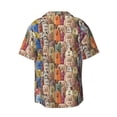 thumbnail image 2 of Disketp Men's Hawaiian Funny Dogs Family Print Shirts Button Down Holiday Beach Shirts-Medium, 2 of 7