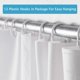 thumbnail image 4 of Cortina de Ducha 200x180cm Cortina de Baño de Poliéster y EVA Semitransparente Impermeable Antimoho para Baño - Blanco brillar  Electrónica, 4 of 5