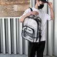 thumbnail image 3 of Moda Mujer Mochila transparente Estudiantes Estilo preppy Mochilas grandes (Negro) Likrtyny  Para estrenar, 3 of 8