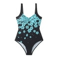 thumbnail image 5 of Generic Women's One Piece Swimsuit V Neck Tummy Control Floral Print Bathing Suits Sexy Suspenders Backless Swimwear, 5 of 5