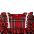 thumbnail image 3 of Baby Girl Christmas Dress Ruffle Long Sleeve Plaid Tutu Princess Outfit, 3 of 5