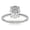 White, variant on Huge 1.25TCW Oval Moissanite Hidden Halo Engagement Ring For Women, 18K White Gold Plated Over Silver