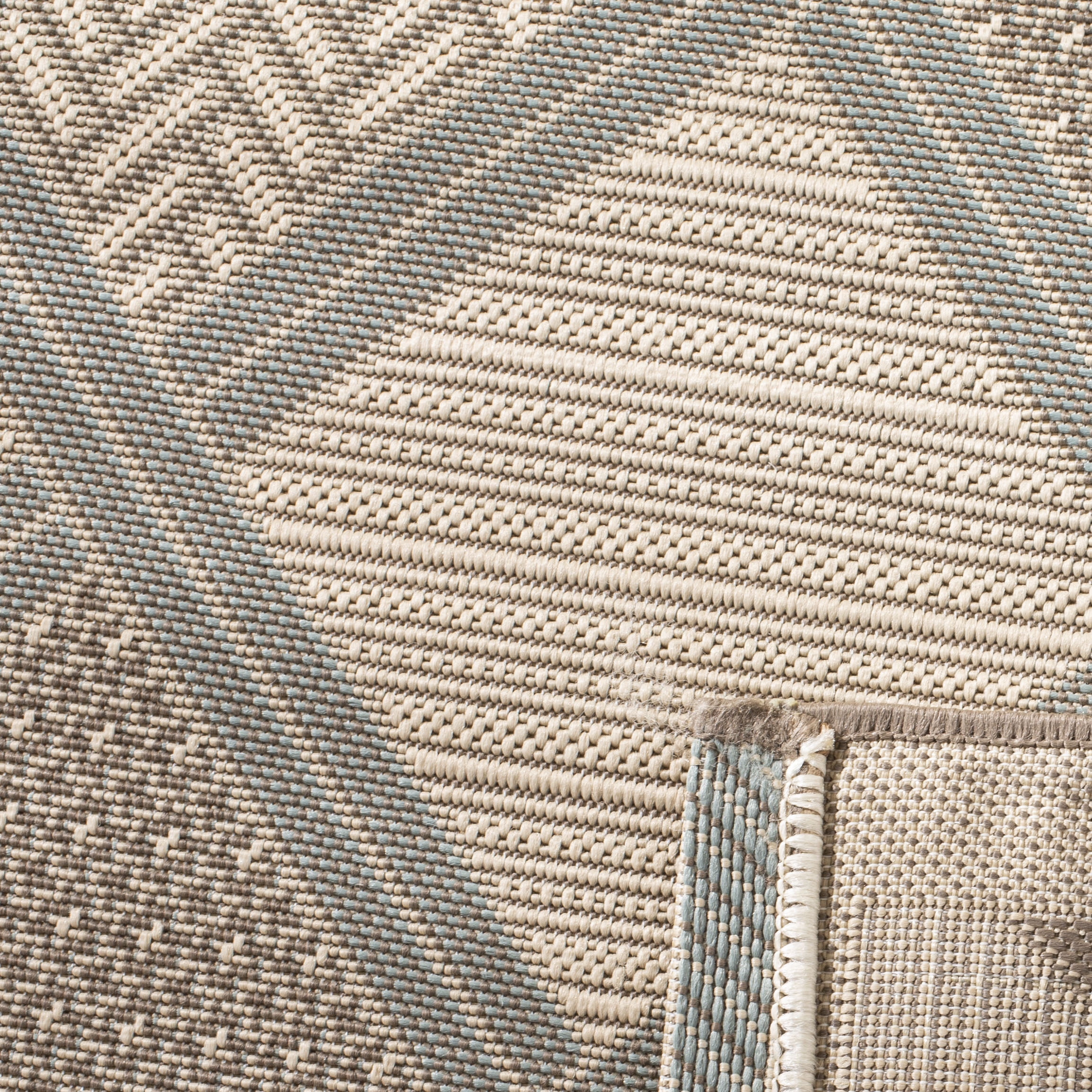 Safavieh Courtyard Shawn Geometric Indoor/Outdoor Area Rug, Beige/Dark Beige, 4' x 5'7"
