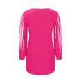 thumbnail image 4 of Roncen Women's V-Neck Long Sleeve Bodycon Dress with Fringe Sleeve Details, Fall Winter Figure-Flattering Midi Dress, 4 of 7