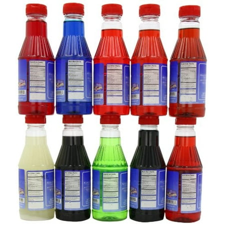 Great Northern Popcorn Snow Cone and Shaved Ice Syrup Pint (Set of 10)