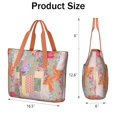 thumbnail image 3 of Tote Bag for Women - Pioneer Flower Shoulder Bag - Large Utility Work Duffle Bag with Zipper Handbag for Travel, Work, Sprots, 3 of 5