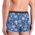 thumbnail image 3 of Fotbe whiet Snowflake blue background Men’s Total Support Pouch Boxer Briefs, X-Temp Cooling, Moisture-Wicking Underwear, Regular, Long-leg and Trunk-Large, 3 of 6