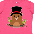 thumbnail image 4 of Inktastic Groundhog Day with Groundhog in Top Hat Boys or Girls Toddler T-Shirt, 4 of 5