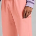 thumbnail image 7 of Women's Solid Color Jogger Pants, Elastic Drawstring Waist Casual Long Trousers with Dual Side Pockets, Comfort Loose Fit Bottoms for Sports and Daily Wear Pink L(L), 7 of 7