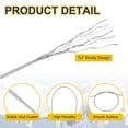 thumbnail image 3 of Uxcell 1/32" Wire Rope Vinyl Coated 98ft Steel Wire Cable with Crimping Sleeve Clear, 3 of 7