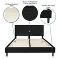 thumbnail image 6 of Emma + Oliver King Size Panel Tufted Upholstered Platform Bed in Black Fabric, 6 of 13