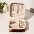 thumbnail image 6 of Retro Cat Travel Portable Square Jewelry Box with Necklace Organizer, Earring Organizer, and Display Case - Ideal for Rings, Earrings, Necklaces, Bracelets, and More - Suitable for Girls and Women, 6 of 6