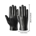 thumbnail image 7 of Fjofpr Leather Gloves for Men Black Winter Gloves for Men Clearance Waterproof Windproof Gloves Men Men's Leather Gloves Black Driving Leather Gloves Winter Warm Gloves, 7 of 7
