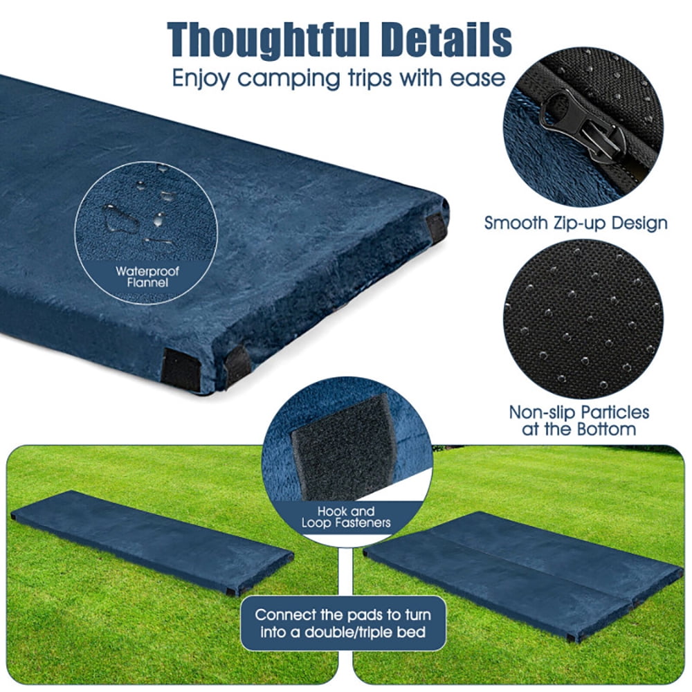 Aimee Lii Lightweight Portable Memory Camping Mattress, Outdoor Portable Camping Bed for Travel, Blue Aimee Lii Lightweight Portable Memory Camping Mattress, Outdoor Portable Camping Bed for Travel, Blue