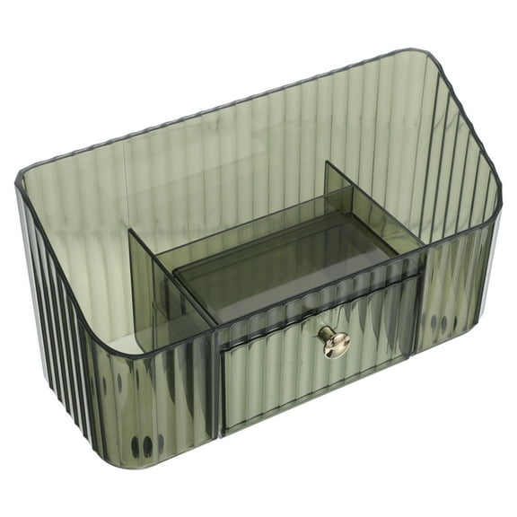 Masteelf Green Stackable Makeup Organizer with Drawer for Vanity Desk Storage Box Multicompartment ABS