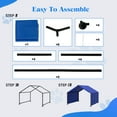 thumbnail image 4 of LZBEITEM Outdoor Pet Shade Tent Dog Shades Shelter for Large Medium Dogs, 4'x4'x3' Outside Sun Rain Canopy Pet House for Cats Pigs Livestock with Waterproof Roof Ground Nails, 4 of 8