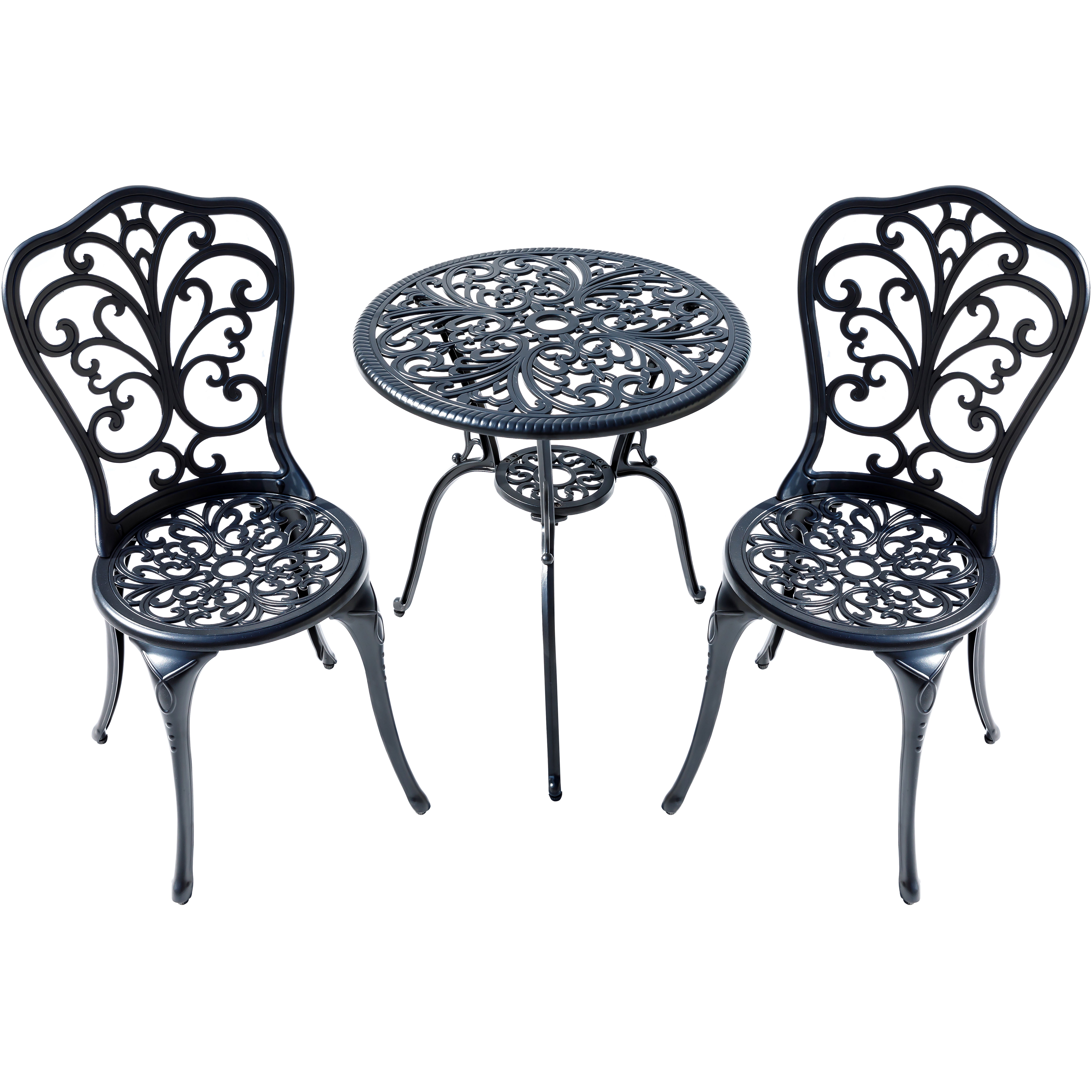 Understated Elegance- Black Cast Aluminium Bistro Set