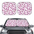 thumbnail image 2 of Windshield Sun Shade, Orchids Flowers Purple Foldable Car Sun Shade Windshield For Front, 2 Pieces, 2 of 4