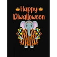 thumbnail image 2 of Women's Fun Halloween elephant Graphic Tee - Casual Crew Neck Short Sleeve T-Shirt, Comfortable Summer Top, 2 of 6