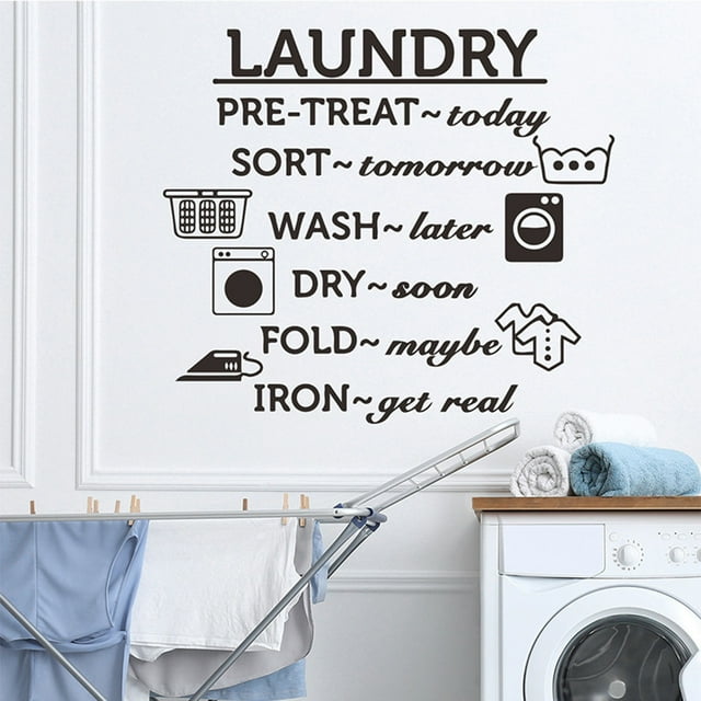 WHEANG Wall Decor Laundry Laundry Playing Bedroom Living Room Porch Home Wall Decoration Wall Sticker