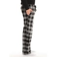thumbnail image 2 of #followme Microfleece Mens Buffalo Plaid Pajama Pants with Pockets (Grey Buffalo Plaid, Small), 2 of 3