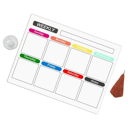 Raindrops  Magnetic Weekly Planner Erasable Message Board Writing Dry Erase Electronic Calendar