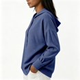 thumbnail image 4 of MSJUHEG Hoodies for Women Light Long Sleeve Lightweight Pullover Tops with Pockets Drawstring Sweatshirts Hoodie Jacket Casual Hoodies Comfortable for Everyday Wear Navy S, 4 of 7