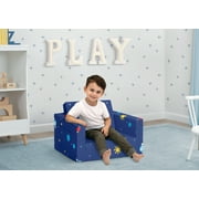 Delta Children Cozee Flip-Out Chair - 2-in-1 Convertible Chair to Lounger for Kids, Space
