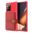 thumbnail image 2 of Mantto Back Folio Cover for Samsung Galaxy Note 20 Wallet Case, PU Leather Kickstand Credit Card Holder Slots Case, Magnetic Absorption Durable Shockproof Cover, Red, 2 of 7
