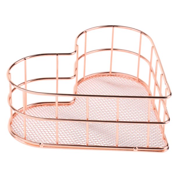 Cesta de almacenamiento de hierro y metal, soporte para baño, estante de cocina, organizador, Baoblaze Cesta de almacenamiento de alambre de hierro