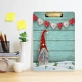 thumbnail image 6 of Coolnut Traditional Gnome Santa Claus Wood Pattern 12.5"x9" Clipboard, Acrylic Fashion Letter A4 Size Clipboards with Metal Clip for Nurses, Students,Teacher,Women, Man-Silver12x9in, 6 of 7
