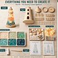 thumbnail image 3 of DIY Lighted Sea Glass-Style Lighthouse Kit Collection, DIY Sea Glass Lighthouse Kit with Pieces & Guide, Adults Craft Kit, Handmade Ocean Beach Decor Gift for Craft Lovers, 3 of 9