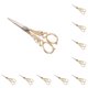 thumbnail image 3 of Kenally Tijeras de costura de moda y duraderas para bordado y costura, tijeras de bordado fáciles de ocho, tijera dorada Ocho tijera de oro 10piezas, 3 of 6