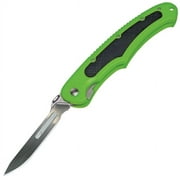 HAVALON PIRANTA-BOLT FIELD KNIFE 2.75" STAINLESS STEEL REPLACEABLE PLASTIC GREEN