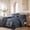 Blue Gray, variant on Catami 7-piece Bed in a Bag Comforter Set with Sheets,Beige,Queen