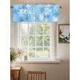 thumbnail image 2 of Winter Snowflake Valances for Windows Christmas Gradient Blue Simple Rod Pocket Curtains Valance Short Window Treatment Drapes for Living Room, Bedroom Bathroom 56"&nbsp;W x 16" L, 2 of 5