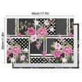 thumbnail image 5 of Pioneer Flower Floral Print Pattern Summer Placemats Table Placemats Set Of 6-Linen Kitchen Washable Placemats Table Mats 12x18 Inch Non-Slip Heat Resistant, 5 of 5