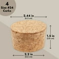 thumbnail image 4 of Juvale Cork Stoppers - 4-Pack, 2.44 x 2.20 x 1.50 In, Brown - Wine Corks, Jar Seals & Bottle Stoppers for Crafts, 4 of 6