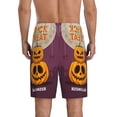 thumbnail image 2 of Mens Pajama Pants - Halloween Pumpkin Trick Or Treat Sleep Shorts Mens Pajama Shorts, Comfy Pj Pants for Mens Lounge Shorts, 2 of 5