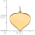 thumbnail image 2 of 14K Yellow Gold Heart Disc Charm (19 X 17) Made In United States xm528/11, 2 of 5