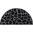 thumbnail image 1 of Animal Collection Custom Size Animal Print Area Rug for Living Room, Dining Room, Kitchen, Bedroom, Kids, Giraffe Black Grey - 24" x 48" Half Round, 1 of 1