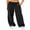 Black, variant on Douhoow Wide Leg Sweatpants for Women Elastic High Waist Baggy Pants Teen Girls Straight Leg Trousers