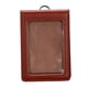 thumbnail image 4 of Funda para tarjetas con porta credencial, suave, reutilizable, con ventana transparente, tipo vertical Rojo marrón, 4 of 9