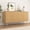 Wood, variant on Rumiiro 59" Modern Buffet Cabinet with Legs Walnut, 4-Door Storage, Anti-Fingerprint Coating, Soft-Close Hinges, No Handle